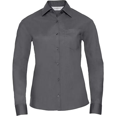 Dameshemd met lange mouwen Russell Athletic Poplin