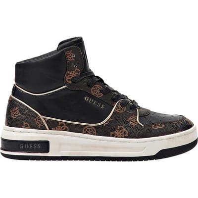 Guess - maat 37- Tullia Hoge Dames Sneakers - Zwart-Bruin