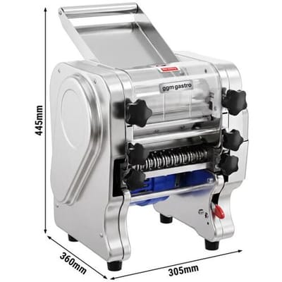 GGM Gastro Elektrische Nudelmaschine mit Teigausroller - Walzenlänge 160mm - 5 kg/h