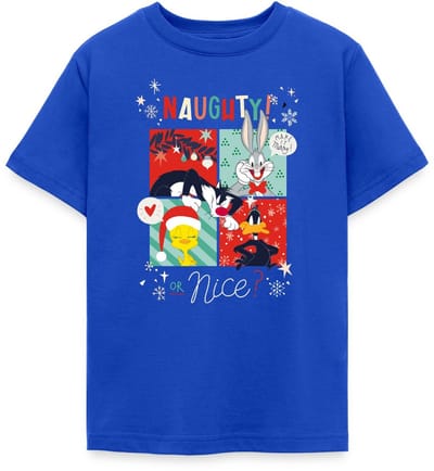 Looney Tunes Stout Of Aardig Kerstmis T-Shirt Tiener