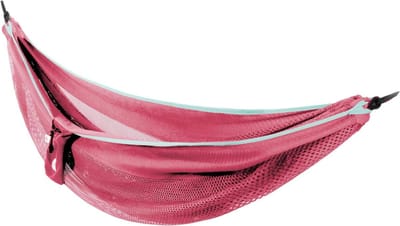 Hangmat Tweepersoons - Netstof Hangmat - Ontspannen Buiten - Lichtgewicht en Compact - 825 cm lengte - Roze/Hemelsblauw