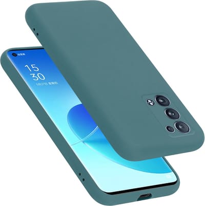 Cadorabo Hoesje geschikt voor Oppo Reno6 PRO 5G in LIQUID GROEN - Beschermhoes gemaakt van flexibel TPU silicone Case Cover