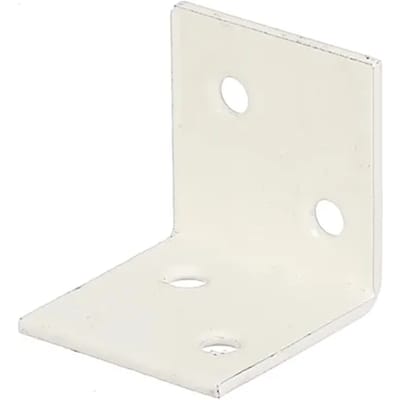 Alberts Versterkingshoek - Wit Geplastificeerd Staal - Gelijkbenig - 30x30x30mm