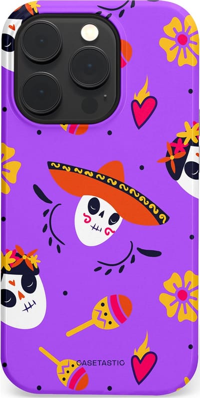 Casetastic Hoesje Geschikt voor Apple iPhone 14 Pro Magsafe - Stijlvolle Beschermende Duo-layer Case - Muertos sombrero