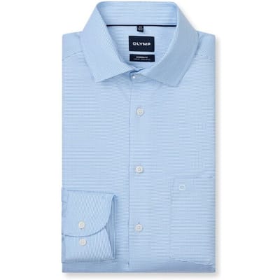 OLYMP Luxor Overhemd, Modern Fit, Global Kent, Bleu