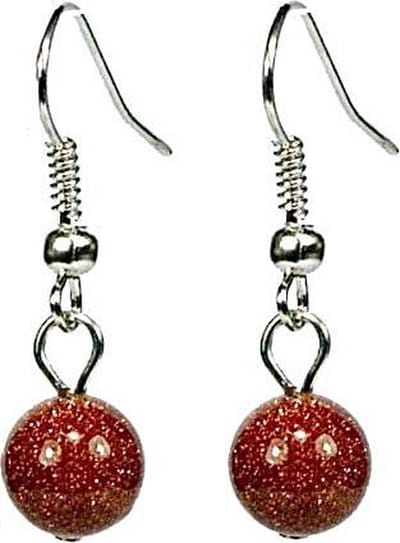 Edelstenen oorbellen Dangling Goldsand - oorhanger - sterling zilver (925) - bruin - goudvloed - luxe sieraden zakje - bruine oorbellen - oorbellen dames