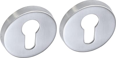 Rozetten profielcilindergat RVS - Rond 53 x 8 mm