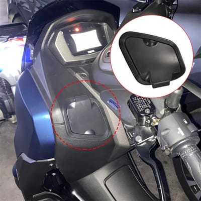 Upgrade zijvakafdekking oplader waterdichte dop voor Yamaha Nmax v2 ​​2020-2021 gray