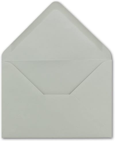 DIN B6 enveloppen 120 x 180 mm - lichtgrijs - natte kleeflaag met puntenslijper - 80 g/m² - 75 stuks