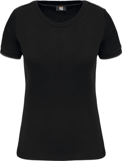 WK. Designed To Work Dames-t-shirt Day To Day korte mouwen WK3021 - BLACK / SILVER - XL