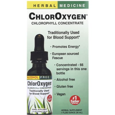 Herbs Etc., ChlorOxygen®, Concentré de chlorophylle, Sans alcool, 1 fl oz (30 ml)