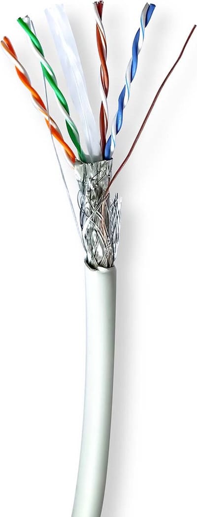 Nedis Netwerk Kabel Rol - CAT6 - Solid - S/FTP - Koper - 305.0 m - Binnenshuis - Rond - LSZH - Grijs - Trekdoos