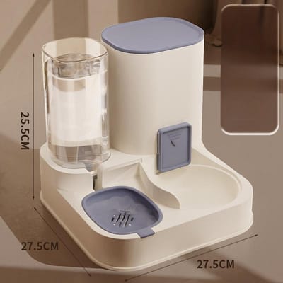 Automatische Voeder- en Watermachine Alles-in-één Huisdier Grote Capaciteit Drinkwater Voederbak Kattenvoer Voederbak Kat en Hond Drinkwater 27.5*27.5*25.5cm