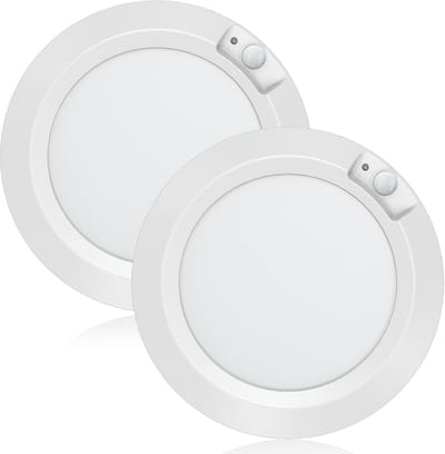 Bewegingssensor Plafondlamp met Batterij - LED Verlichting voor Donkere Ruimtes (2 stuks)