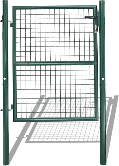 Tuinpoort Staal - Hekwerk Deur - Perceel Afbakenen - Verzinkt En Gepoedercoat - 125x100cm - Groen