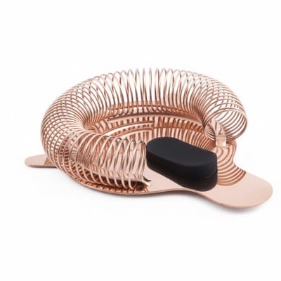 Cocora Cocktailzeef - Strainer - RVS - Cocktail Zeef - 8 x 8 x 2,5 cm - Rosé Goud