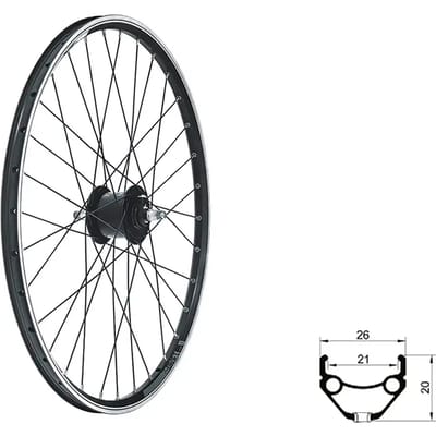 Voorwiel Kellys Draft Dynamo V-Brake 26''