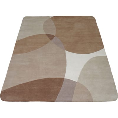 Veer Carpets Vloerkleed abstract /bruin rounded corners 200 x 280 cm