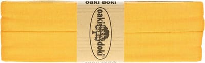 Oaki Doki Jersey Tricot Biaisband 20mm – 3 Meter – Geel 711 – Elastisch Afwerkingslint voor Stretchstoffen