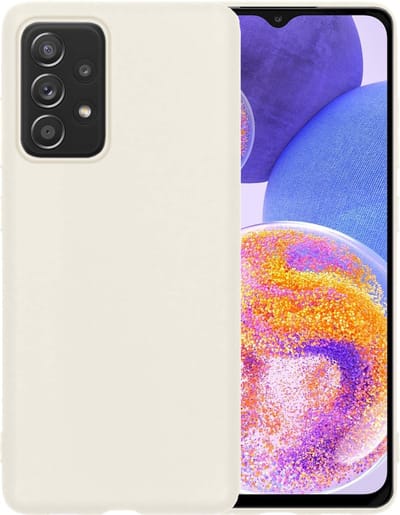 Hoesje - Geschikt voor Samsung Galaxy A23 - Sterk & Shockproof - Siliconen Case - Hoes Cover - Telefoonhoes - Wit