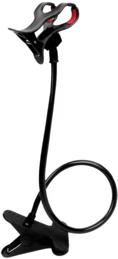 Telefoonhouder - Universele Flexibele Telefoonhouder met Klem - Flexibele Arm - Lazy Arm Smartphone Holder - Flexibel - Telefoon Houder - Universeel - Zwart