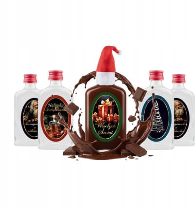 Bimberek Laura Serie - Glazen Flessenset - 50ml - Kerstverpakking - Met Czapka en Etiket