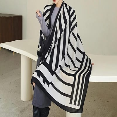 Herfst Mode Merk Boheems Etnisch Bloemen Kwast Viscose Sjaal Sjaal Dames Zachte Pashmina Hijabs en Wraps Bufandas Moslim Sjaal gray