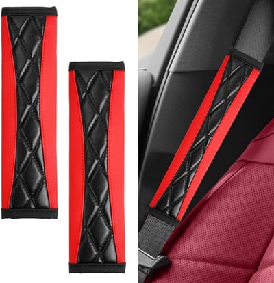 Gordelbeschermer Auto - Gordelkussen Schouder - Verbeterd Rijcomfort - Antislip Spons - 2 stuks - Zwart