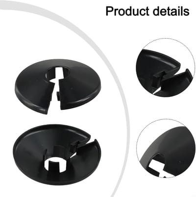 Radiatorpijp afdekking - Leiding concealer - Verwarming afwerken - Eenvoudige montage - 500 mm lengte - Zwart