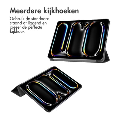 imoshion Tablet Hoes - Geschikt voor Apple iPad Pro 13 (2025) M5 / Pro 13 (2024) M4 - Trifold Bookcase - Zwart