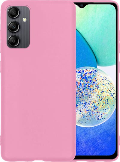 Hoesje - Geschikt voor Samsung Galaxy A14 - Sterk & Shockproof - Hoes Cover - Siliconen Case - Telefoonhoesjes - Roze