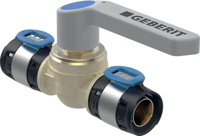 Geberit FlowFit kogelkraan met hendel brons d20