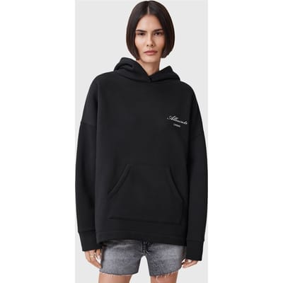 AllSaints Shkull Etienne Hoody Black Taglia: XS | Felpe con cappuccio Outlet | Donna | Nero