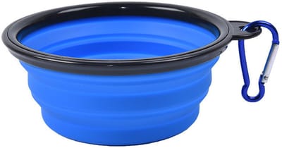 Mersjo - Opvouwbare Siliconen Hondenbak - 350ml - Blauw - Reisschaal
