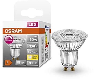 Reflectorlamp GU10 | Dimbaar | Helder Glas | Warm Wit (2700K) | 350 Lumen