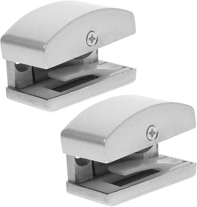 Deur Swing Stopper - Schuifdeur Gidsen - Schuifdeuren Stabiliseren - Slijtvast Aluminium - 2 Stuks - Grijs