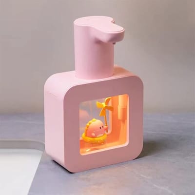 Dailygoods - Contactloze Automatische Zeepdispenser voor Kinderen - Roze Dinosaurus Design