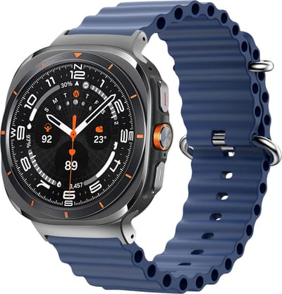 Bandz Ocean siliconen bandje 'Classic' - geschikt voor Samsung Galaxy Watch Ultra 2 (2026) / Ultra (2024/2025) - donkerblauw
