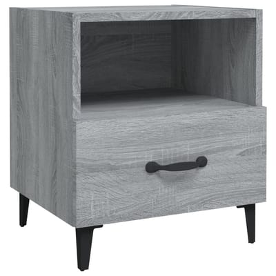 vidaXL - Nachtkastjes - 2 - st - bewerkt - hout - grijs - sonoma - eikenkleurig