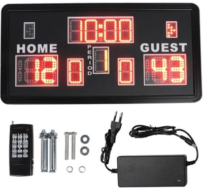 Dailygoody - LED-display Basketbalscorebordtimer - Draadloze Afstandsbediening - Duurzaam aluminium frame - Geschikt voor meerdere sporten - Ideaal vo