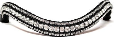 Frontriem Crystal & Black/Shet