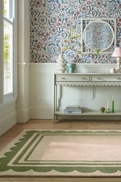 Flycarpets Laagpolig vloerkleed Lois - 100% Wol - Groen 160 x 230 cm