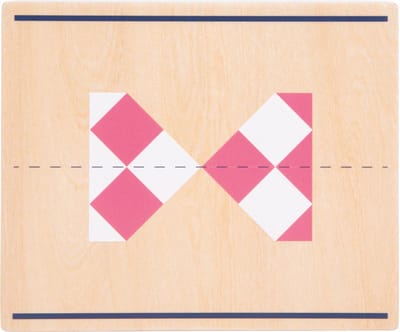 Small Foot Wooden Symmetry Game with Mirror Educational