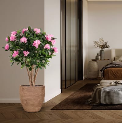 Rhododendron Kunstplant Deluxe 115cm Paars