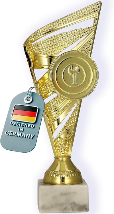 Gegraveerde Trofee met Stenen Sokkel 23 cm - Onderscheiding voor Toernooien en Cadeaus