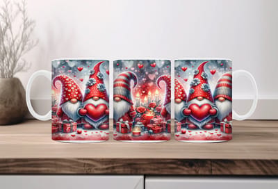 Koffiemok valentijn Gnomes 24 | Valentijn cadeau | Valentijn decoratie | Grappige Cadeaus | Koffiemok | Koffiebeker | Theemok | Theebeker | chocoladebeker