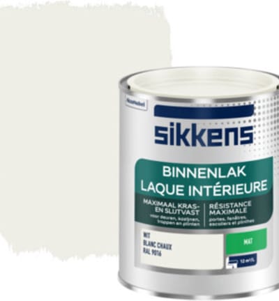 Sikkens - Binnenlak Mat - Ral 9016 - 750 Ml