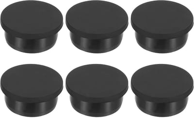 Set van 6 Zwarte Rubberen Stopper voor Gaten met Diameter 32-33,3 mm