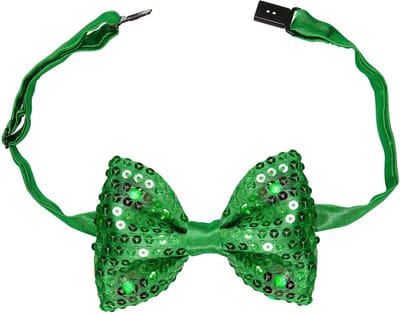 Pailletten strikje met licht kleur groen