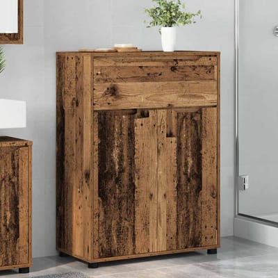 vidaXL - Badkamerkast - Oud - Hout - 72,5 - x - 36,5 - x - 100 - cm - Bewerkt - hout